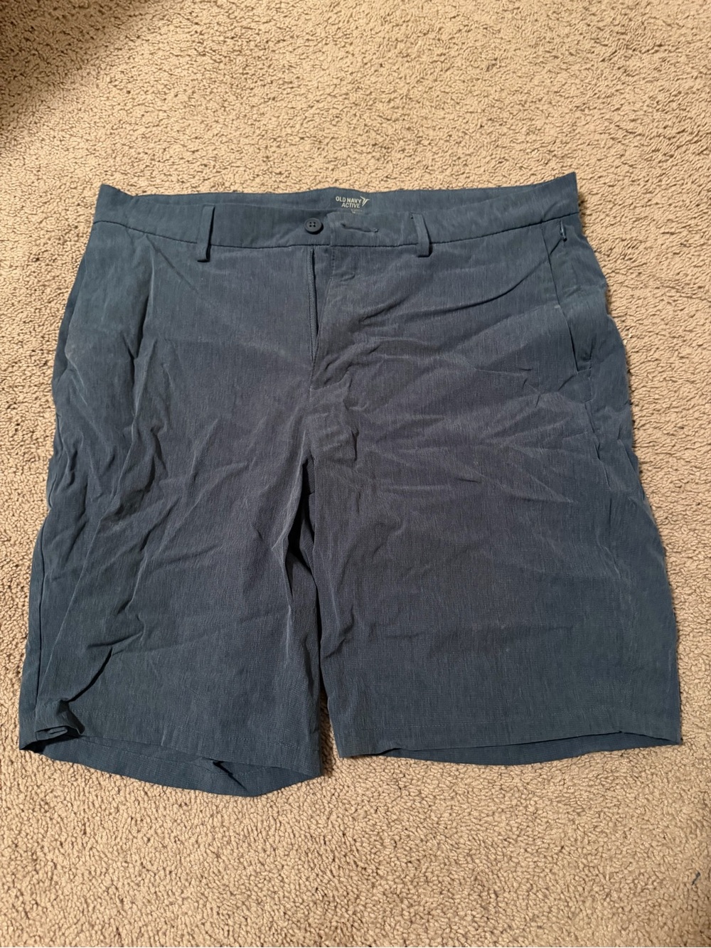 Old Navy Men's Dark Blue Flat-Front Shorts